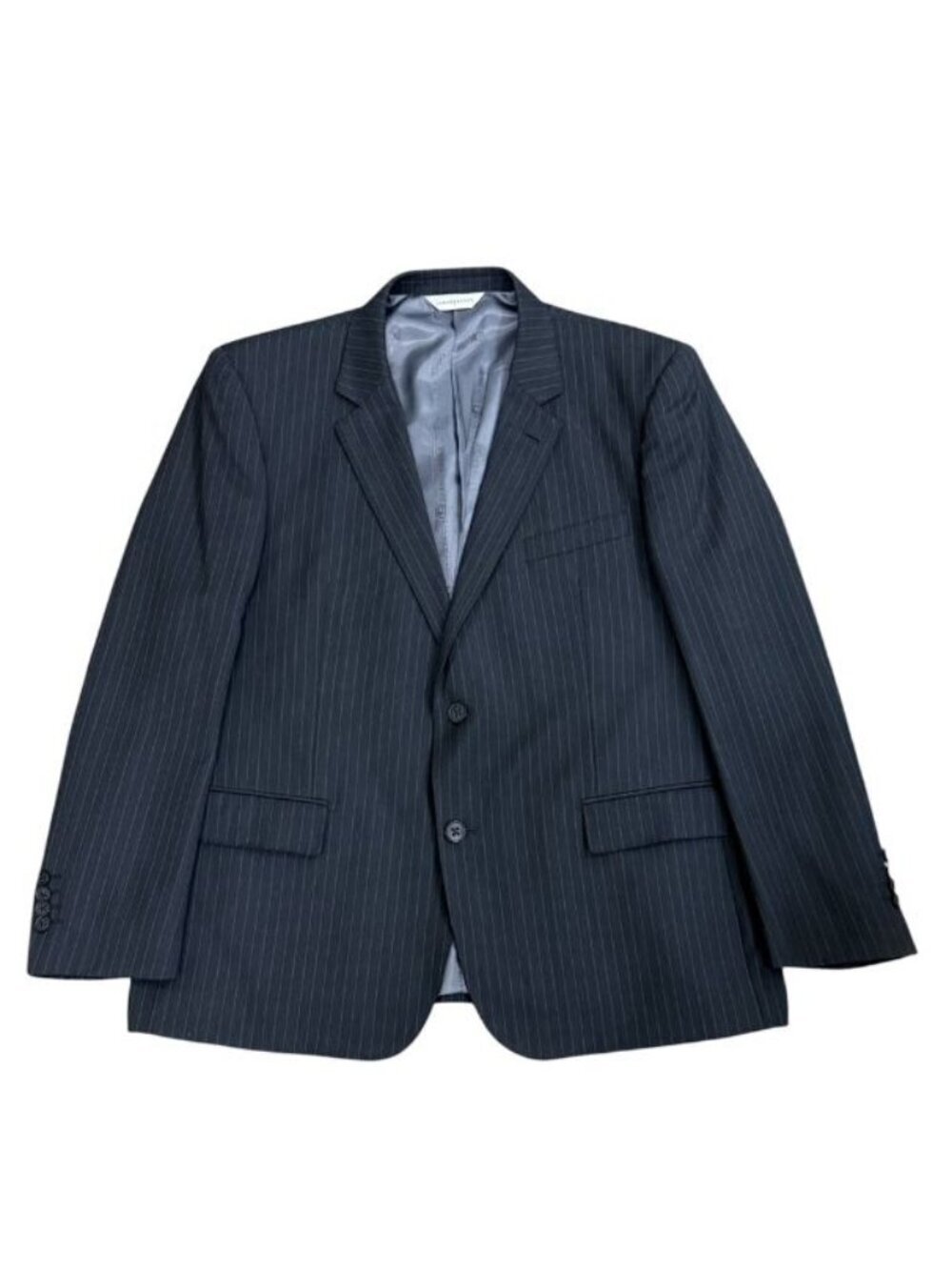 Jhane Barnes Men's Charcoal Gray Pinstripe Blazer Sport Coat 100% Wool Size 44S